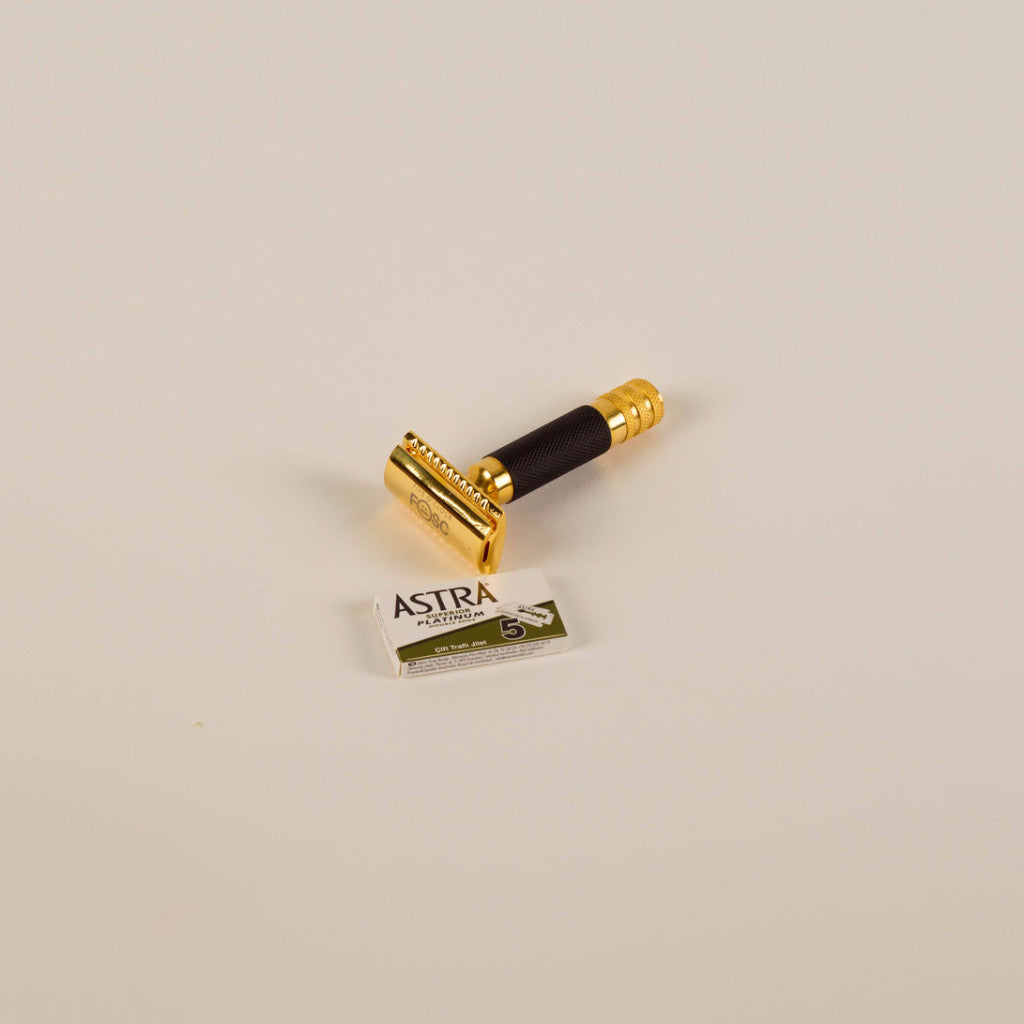 FOSC - Closed Comb Gold & Black Safety Razor